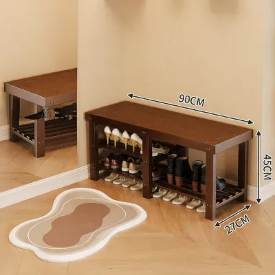 YONGJUE | Entrance Shoe Bench with Built-in Shoe Rack