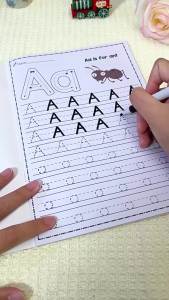 English Letter Uppercase Lowercase Practice Copybook Pen Control Training Coloring Book Children Learning Book Educational Toys