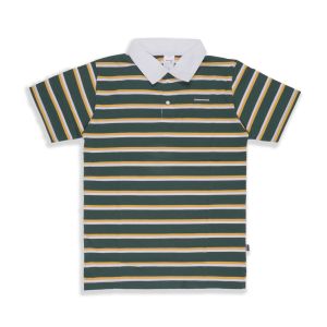 Rugby Lengan pendek Vintage Short Polo Shirt Stripe