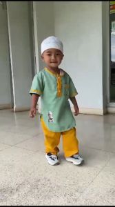 baju setelan koko anak gambar animasi FREE peci 2-7 tahun