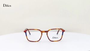 Dilicn màu xanh cổ điển ánh sáng chặn nam nữ gọng kính thời trang kim loại Acetate kính kính thuốc Quang Học Gọng kính BAF2051L