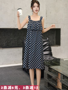 Comfortable New Women's Summer Silk Chiffon Nightgown with Front Lace Design Artificial Cotton Chiffon Cotton Sleep Dress