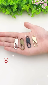 ĐẦU KHÓA KÉO THAY THẾ KIM LOẠI SET 5 – MÓC KÉO KHÓA ZIPPER PULLER GẮN NHANH KHÔNG CẦN THÁO