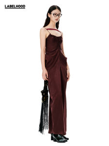 Elegant Drape Waist-Defining Backless Tank Dress