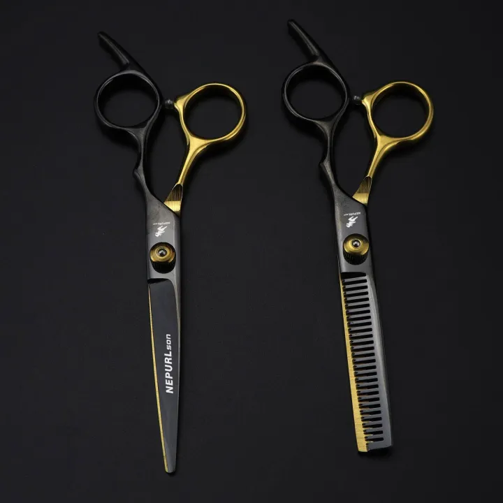 Black%20Gold%20Coated%20Hair%20Scissors%206.0inch%20-%20Image%202