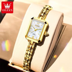 Olevs Xem Phụ Nữ Ban Đầu Thương Hiệu Không Thấm Nước 2025 dây đeo bằng thép không gỉ phong cách Hàn Quốc Sang Trọng sang trọng giản dị Đồng Hồ Cho Phụ Nữ