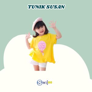 Tunik Anak Smilee Susan Kuning Size 1-5 tahun