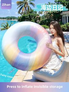 Thickened Life Ring Swimming Circle for Adults And Children Men Women Kids Anti-Tip Floating Ring Sports Fitness Swimming Gear