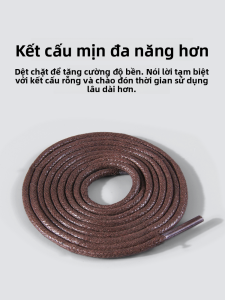 ZHIHAOEN | Dây Giày Da Nâu Đen Chống Trượt