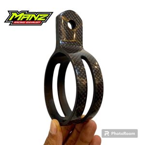 Klem Breket Knalpot Karbon Keflar asli bukan lapisan ukuran 3inch