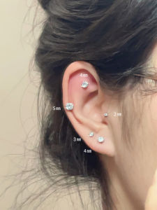 ต่างหูห้อยรูปทรงเรขาคณิตแบบอินสเลทจากไททาเนียมผสมสำหรับผู้หญิง ต่างหูรูปหอยนางรมที่ติดได้ ต่างหูแบบรูปหอยนางรมสำหรับใส่ในหู