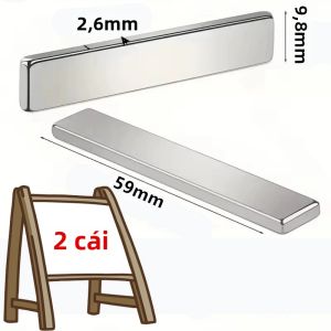 Bộ Nam Châm Hình Chữ Nhật Siêu Mạnh 60x10x3 Dành Cho Văn Phòng Nhà Bếp Nhà Để Xe - Móc Từ Tính Mạnh Mẽ Nam Châm Mini Thay Thế Cho Bảng Trắng Tủ Lạnh