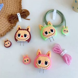 1 Set LABUBU Case Adapter Protector Cover Pelindung Kepala Charger iPhone 18/20W Silikon AH122