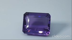Natural Uruguay Purple Amethyst 20.24 Cts. Emerald Cut Eye Clean Grade Loose Gemstone