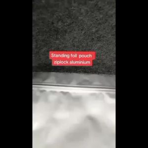 PVM-011 Per 50 Lembar Standing Foil Pouch Ziplock Aluminium Foil Zipper Silver Packing Plastik Klip Kemasan Saset Snack / Zip Lock Plastik Kantong Makanan