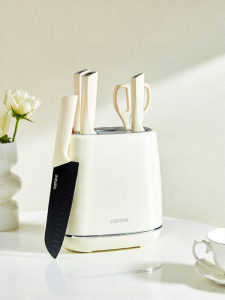 CAROTE | Antibacterial Titanium Kitchen Knife and Board Set