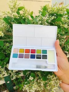 Bộ Màu Vẽ Gốm Sứ Màu Nước Đặc 12 Màu Dùng Vẽ Dưới Men Cho Đồ Gốm & Đất Nung Sơn Thủ Công Mỹ Nghệ