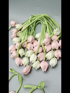 5pcs Ins-Style Minimalist Double-Sided Bud Tulip DIY Bow Hair Accessory Material Jewelry AccessoriesCurtain Tiebacks