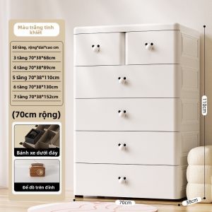 YOUYIDIAN | Tủ Ngăn Kéo Nhiều Tầng Dày Sâu Cho Trẻ Em 5 Ngăn