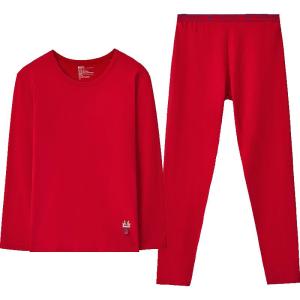 Hodo | Red Wedding Underwear Set For Men And Women Warmth Innerwear For Autumn And Winter Seasonal Essential Cotton And Spandex Blend