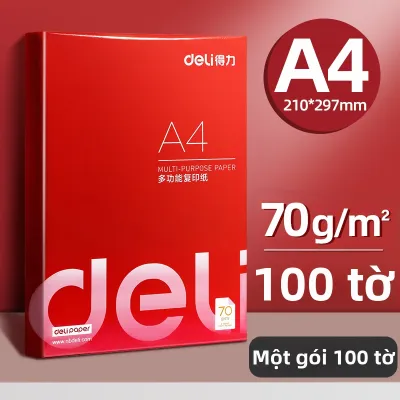 deli | Giấy In Trắng A4 70g 100 Tờ