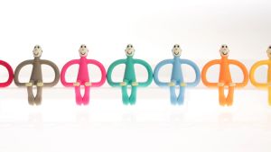 Matchstick Monkey Teething Toy Monkey Teether Baby Teether Gigitan Bayi BPA Free