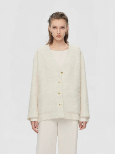 URLAZH | Elegant V-Neck Tweed Blazer