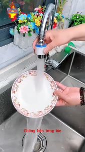 Vòi Lọc Nước Tăng Áp Xoay 360 độ Lõi Lọc PP lọc Cặn Bẩn Vi Khuẩn Trong Nước Đa Năng Tiết Kiệm Nước