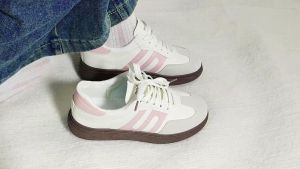 SHOEVO Sepatu Wanita Forrest Gump Bergaya Kasual Nyaman Baru Hitam/Beige ST085