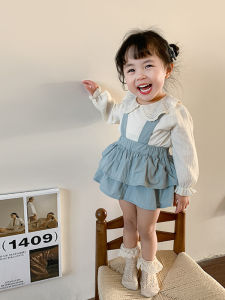 Cute Girl Spring Outfit Set Baby Clothes Korean Style Shirt And Skirt Ensemble Infant Clothing Breathable Moisture Wicking