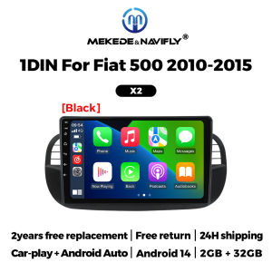 Android 15 9inch Car Radio For Fiat 500 2007 - 2015 Wireless Carplay GPS Navigation Multimedia Player 1 Din Car Stereo Head Unit