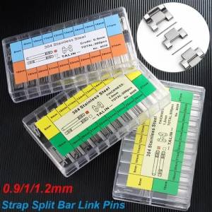 300pcs Watch Band Split Bar Link Pins Watch Accessory Strap Pin Connecting Rod Stainless Steel Bracelet Strap Link Pin 0.9-1.2mm