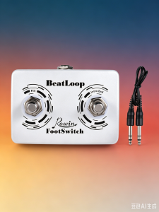 Rowin LFS-01 Footswitch Universal Dual TRS Momentary Footswitch Compatible Pedal Zinc Alloy Compact Control Foot Switch