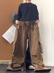 กางเกงคาร์โก้ - สำหรับผู้ชายกางเกงขาตรงหลวมแบบอเมริกันแนวสตรีทเด็กผู้ชายกางเกงขาสั้น