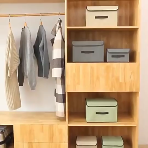 Thùng chứa đồ gia đình bằng vải canvas- Hộp đựng đồ nội thất gọn gang- Hộp đựng đồ chơi/trang phục có tay cầm