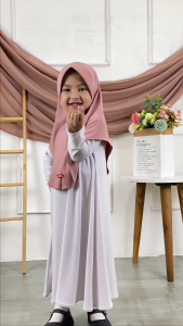 Jilbab Instan Anak Jersey Premium I Kerudung Anak Sakinah Pinguin Jersey 3-10 Tahun