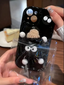 Ốp Điện Thoại viền sóng gắn pop Gấu mũ bông cute 7 8 plus xs max 11 12 13 14 15 pro max