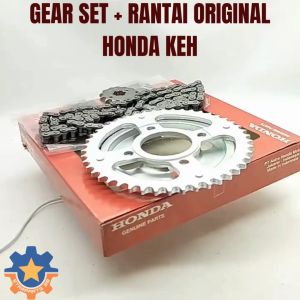 GEAR SET RANTAI HONDA KEH GL PRO NEOTECH MEGAPRO PRIMUS GL MAX ORISINIL ASLI AHM GER GIR GIGI TARIK