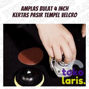 [10 PC] AMPLAS AMPELAS KERTAS PASIR BULAT TEMPEL VELCRO GRENDA GRINDA GURINDA 4\\\" 4 INCH GRIT 60 80 100 120 150 240 400 SANDER SANDING