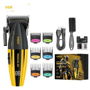 Máy Cắt Tóc Điện Chuyên Nghiệp VGR V-285 Thiết Kế Robot 9000 Vòng/Phút Màn Hình LED Số Cao Cấp Chất Liệu Hợp Kim Cắt Tóc Ướt/Khô