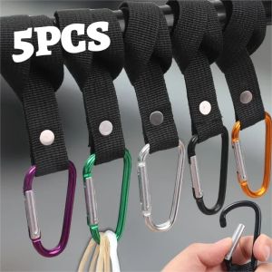 ตะขอเก็บของแขวนรถเข็นไฟฟ้าอเนกประสงค์5ชิ้นไม่ต้องเจาะเทปถักทอตะขอหมวกขี่มอเตอร์ไซค์