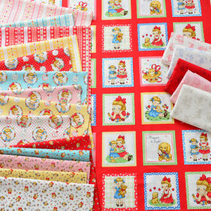 Pure Cotton Cartoon Print Fabric Handmade DIY Childrens Clothing Strawberry Margarita Girls Clothing Floral Print Home Fabric