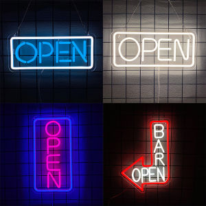 Open Signs for BusinessLED Neon Light Up  Signs with ON/OFF Switch for Bars Stores Coffee Shop Hotel Window Outdoor etc.