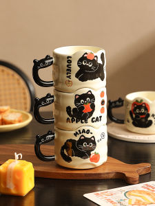 Cốc Cà Phê Gốm Dễ Thương Sáng Tạo Cốc Thủy Tinh Nhỏ Cho Văn Phòng Cốc Sứ Cho Nữ Cốc Đựng Nước Hình Mèo Cốc Đựng Trà