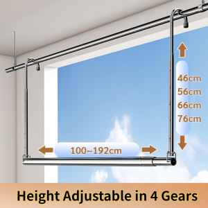 MIILZA Steel Stainless Hanging Clothes Drying Rack Retractable Foldable Indoor Outdoor Laundry Drying Rack Sampayan