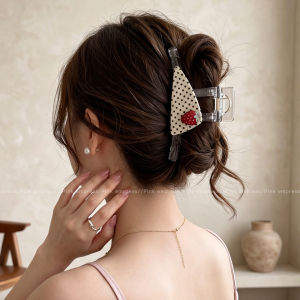 PINK EMPRESS | Dotted Strawberry Large Capacity Hair Clip