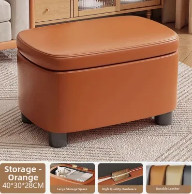 Keluojing | Round Storage Stool for Home Shoe Changing Sofa