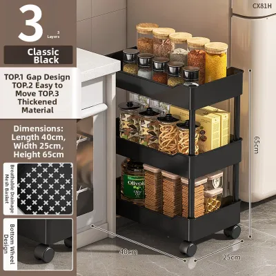 Narrow Gap Storage Rack On Wheels