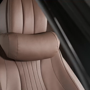 ขนาดสากล แนปปา หนังรถพนักพิงศีรษะที่นั่งคอสนับสนุนหน่วยความจําโฟมปรับ/ล้างทําความสะอาดได้หมอนรองคอ