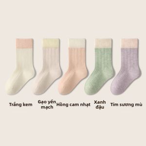 Vớ Bông Hấp Thân Cho Bé Gái Chống Vi khuẩn Mid-Calf